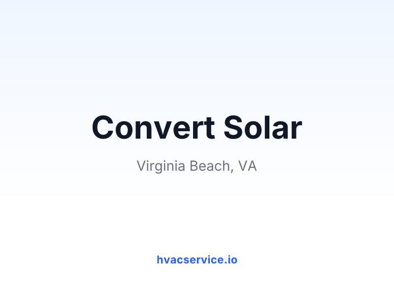 Convert Solar