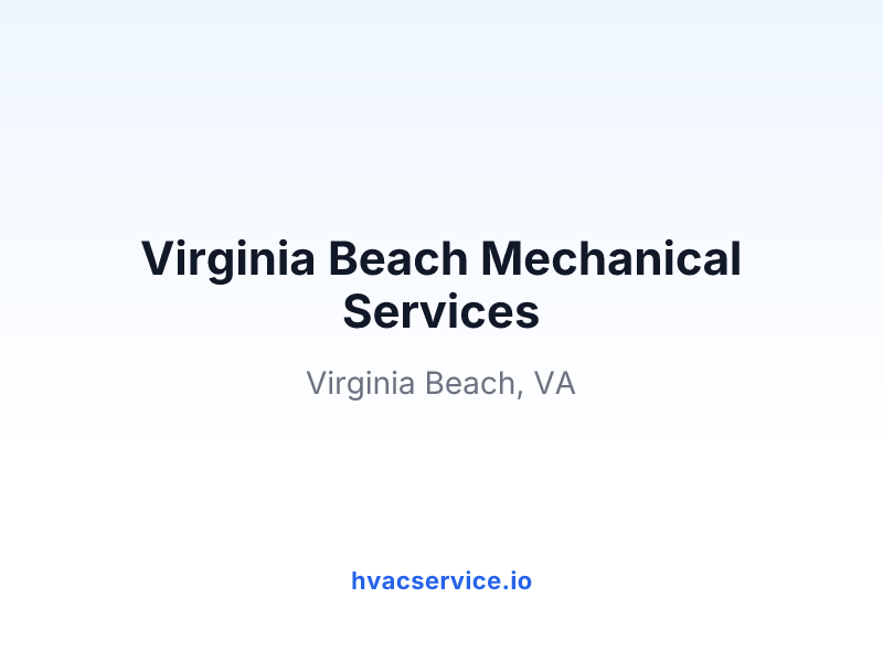 Virginia Beach Mechanical Services