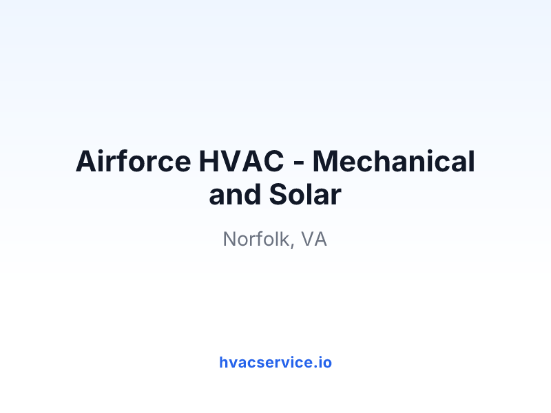Airforce HVAC - Mechanical and Solar