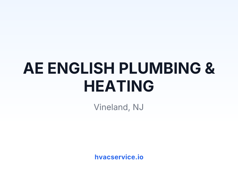 AE ENGLISH PLUMBING & HEATING