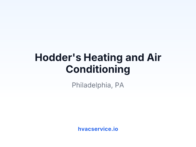 Hodder's Heating and Air Conditioning