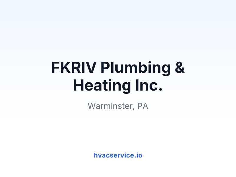 FKRIV Plumbing & Heating Inc.