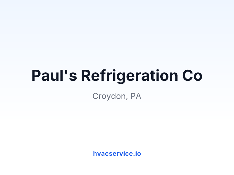 Paul's Refrigeration Co