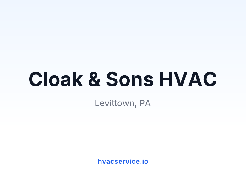 Cloak & Sons HVAC