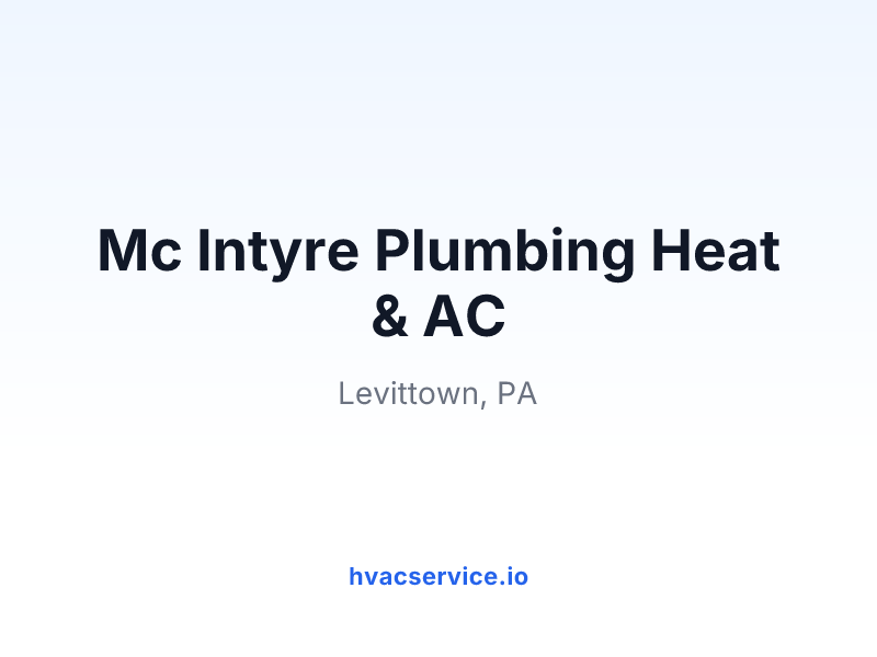 Mc Intyre Plumbing Heat & AC