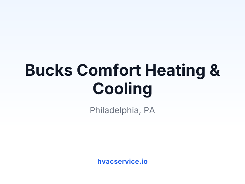 Bucks Comfort Heating & Cooling