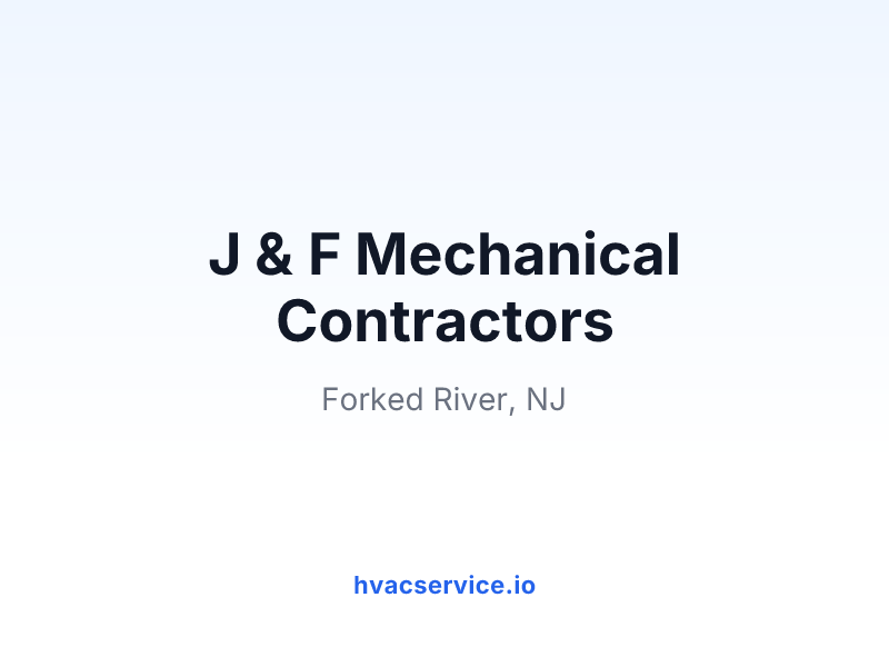 J & F Mechanical Contractors