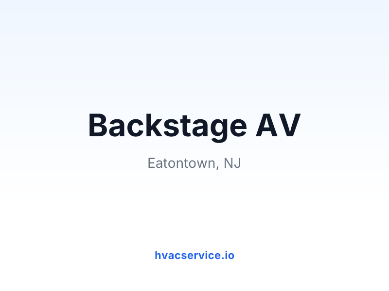Backstage AV