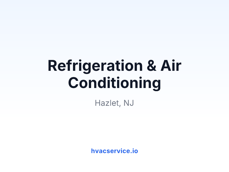 Refrigeration & Air Conditioning