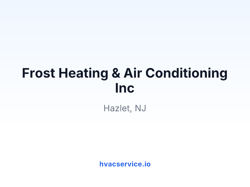 Frost Heating & Air Conditioning Inc