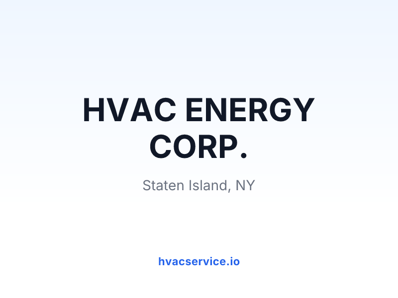 HVAC ENERGY CORP.