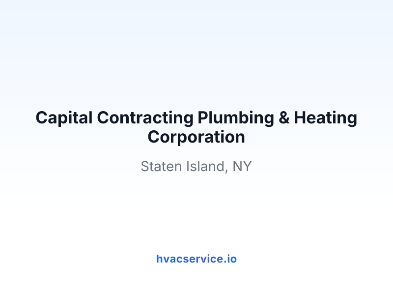 Capital Contracting Plumbing & Heating Corporation