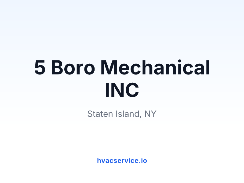 5 Boro Mechanical INC