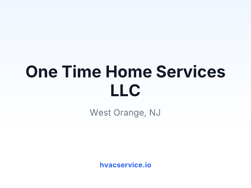 One Time Home Services LLC