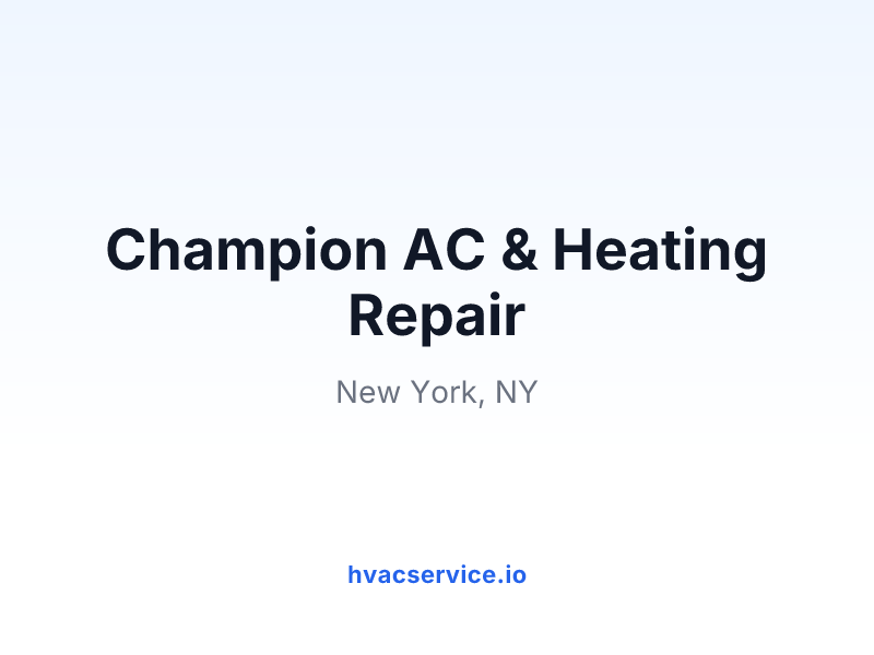 Champion AC & Heating Repair