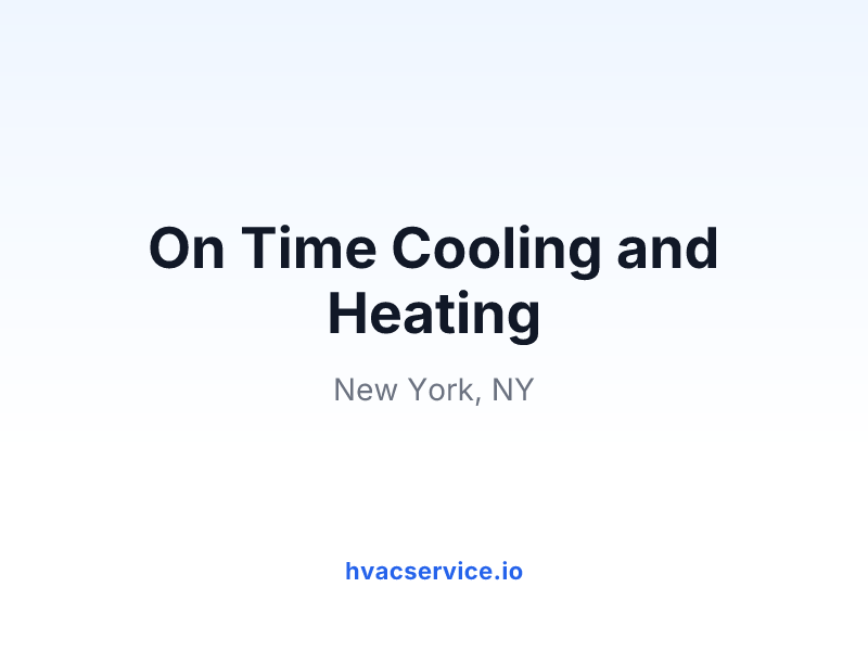 On Time Cooling and Heating