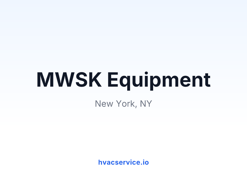 MWSK Equipment