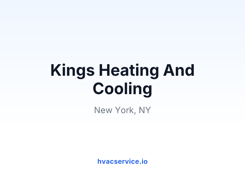 Kings Heating And Cooling