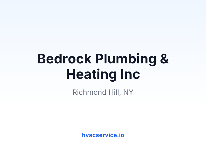 Bedrock Plumbing & Heating Inc
