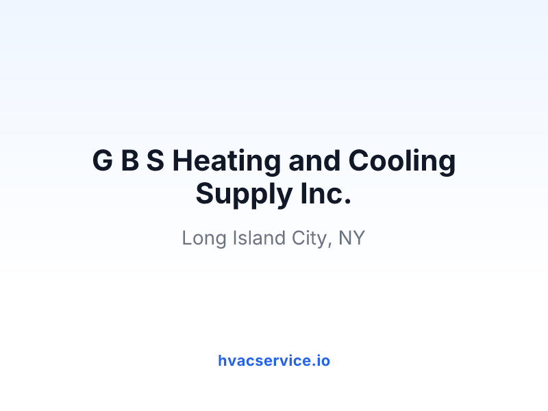 G B S Heating and Cooling Supply Inc.