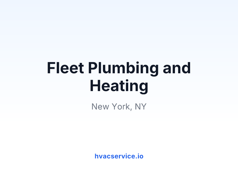 Fleet Plumbing and Heating