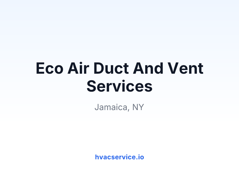 Eco Air Duct And Vent Services
