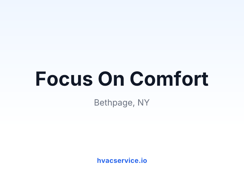Focus On Comfort
