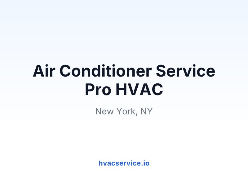 Air Conditioner Service Pro HVAC