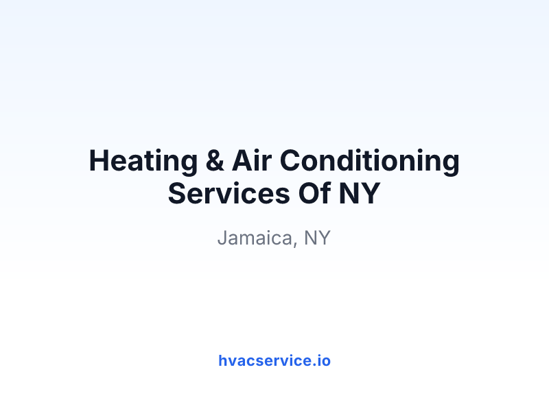 Heating & Air Conditioning Services Of NY