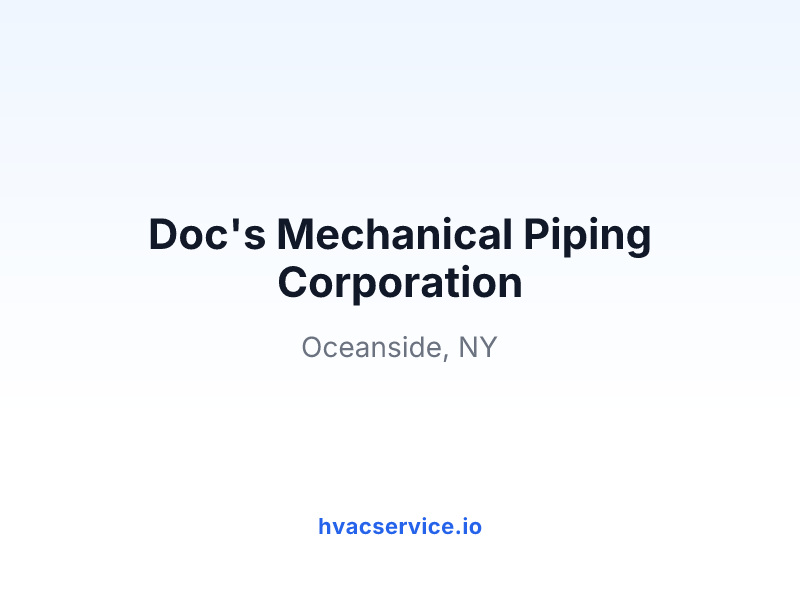 Doc's Mechanical Piping Corporation