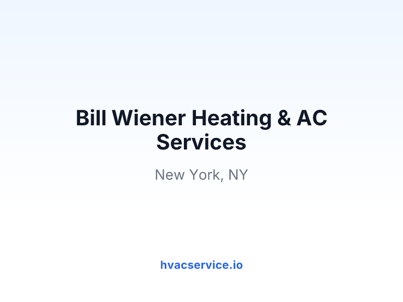 Bill Wiener Heating & AC Services