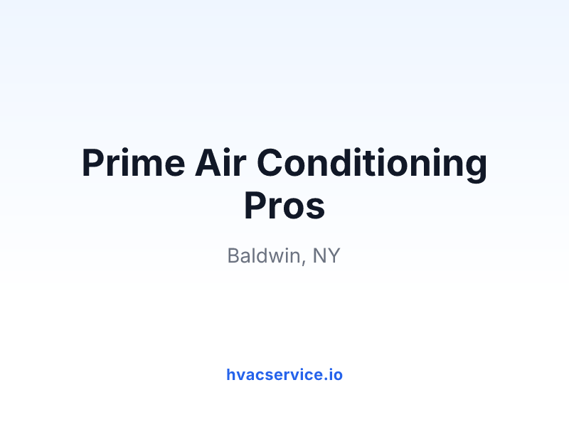 Prime Air Conditioning Pros