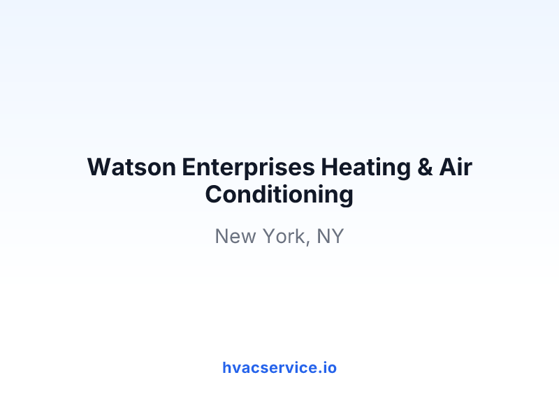 Watson Enterprises Heating & Air Conditioning