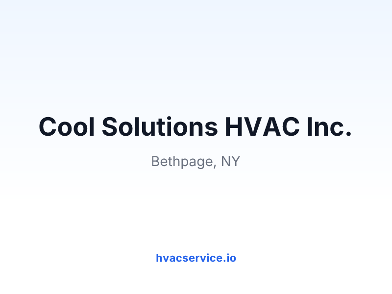 Cool Solutions HVAC Inc.