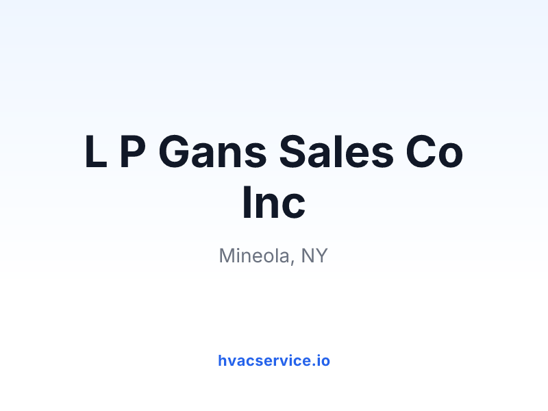L P Gans Sales Co Inc
