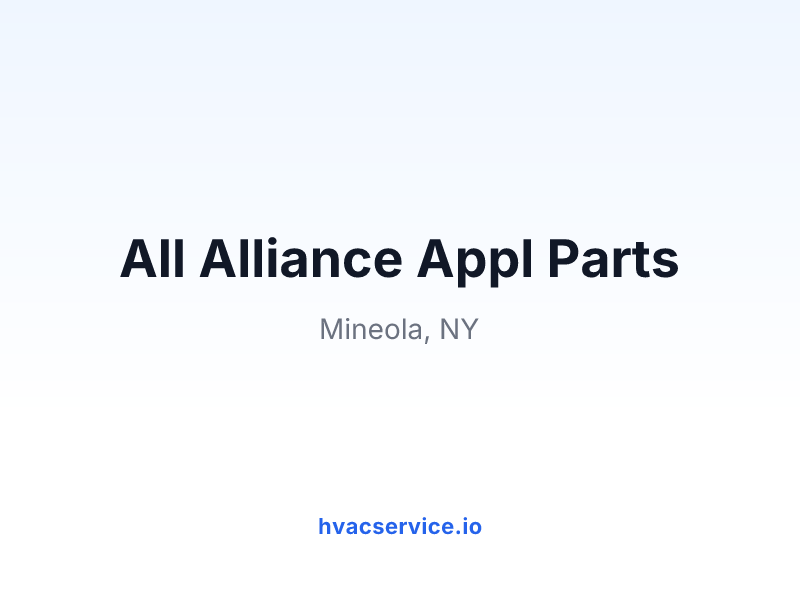 All Alliance Appl Parts