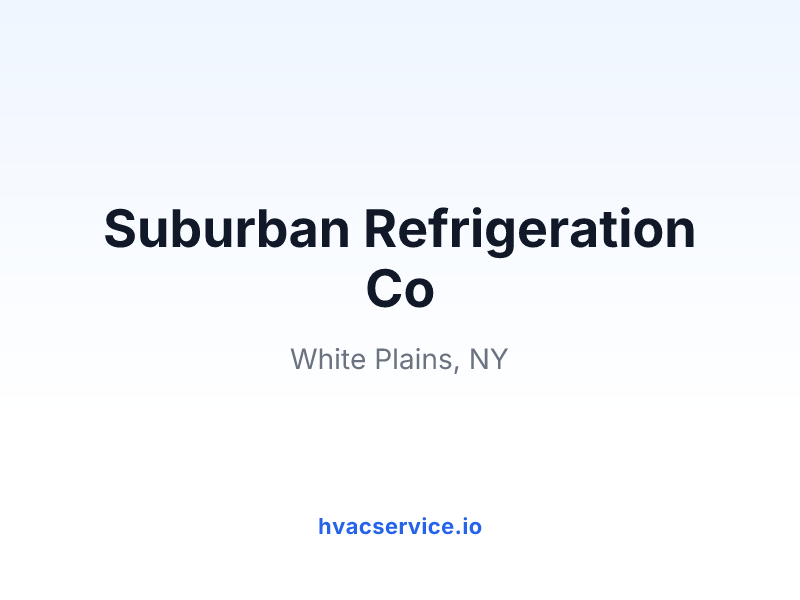Suburban Refrigeration Co