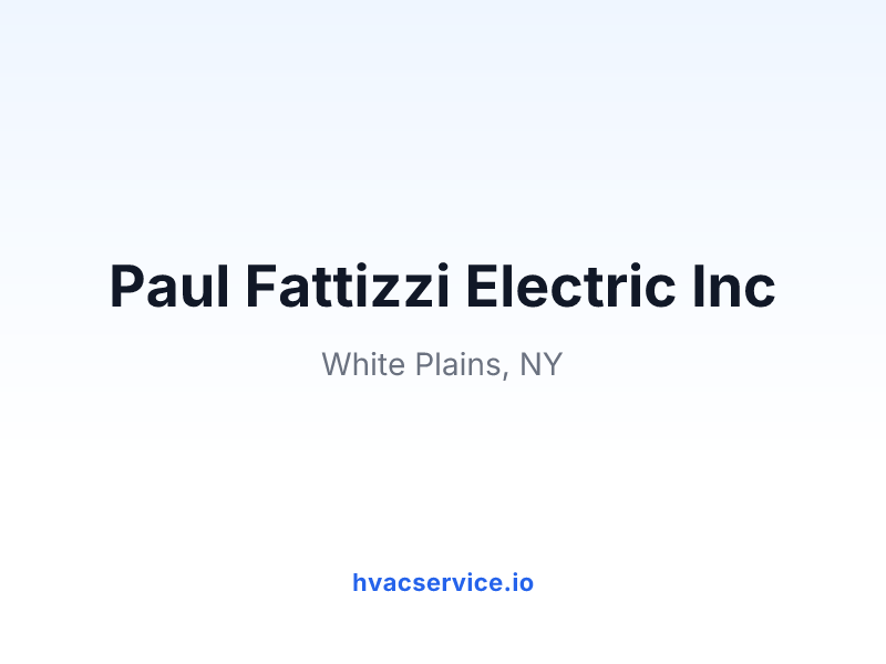 Paul Fattizzi Electric Inc