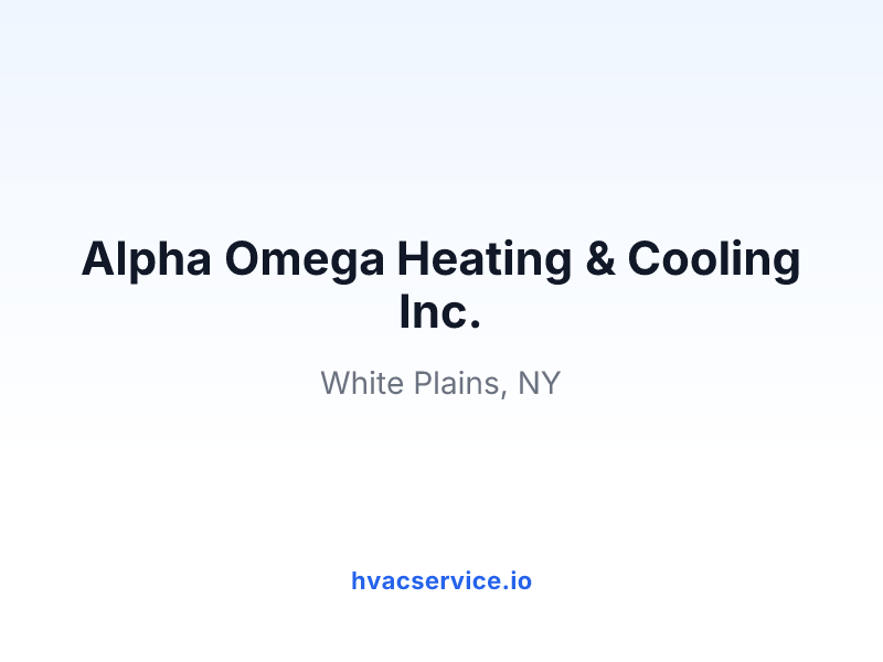 Alpha Omega Heating & Cooling Inc.