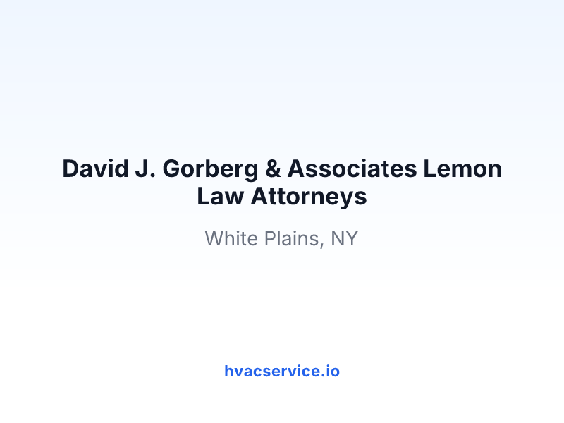David J. Gorberg & Associates Lemon Law Attorneys