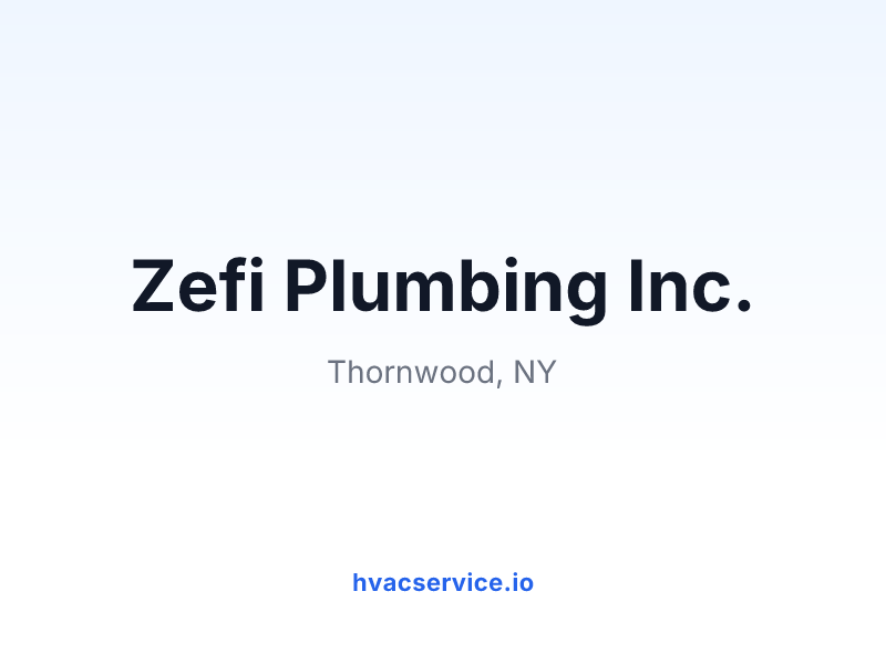 Zefi Plumbing Inc.