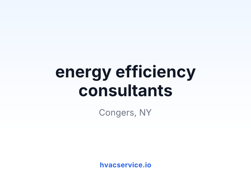 energy efficiency consultants