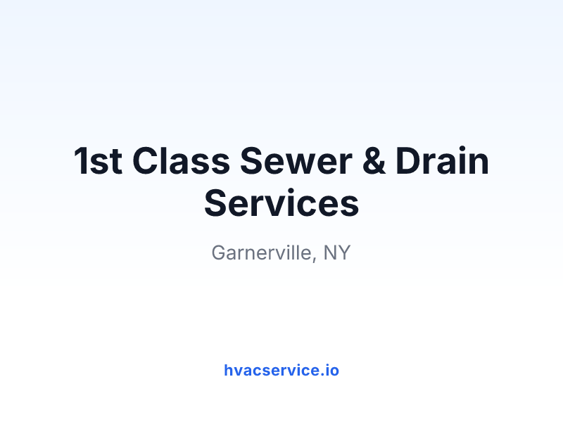 1st Class Sewer & Drain Services