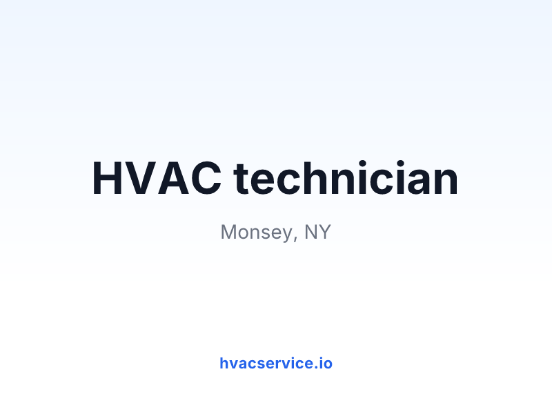 HVAC technician