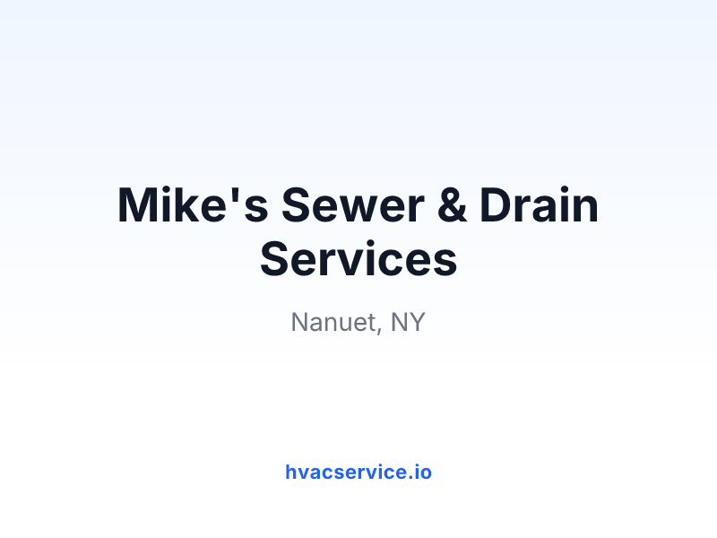 Mike's Sewer & Drain Services