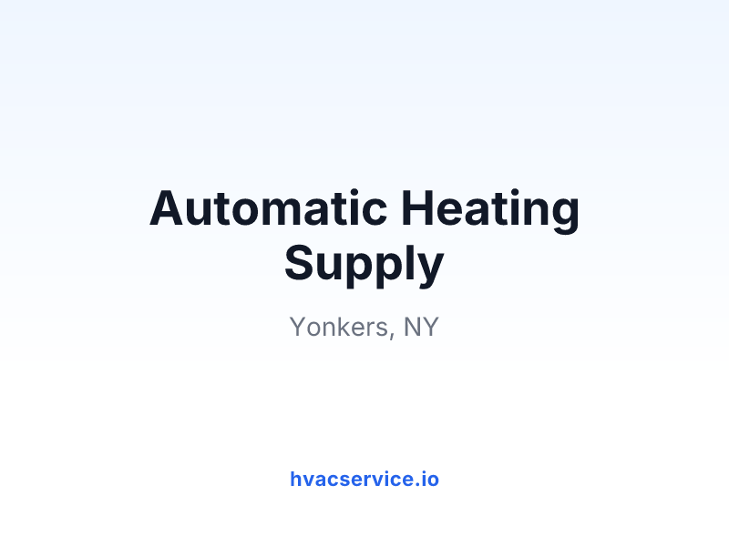 Automatic Heating Supply