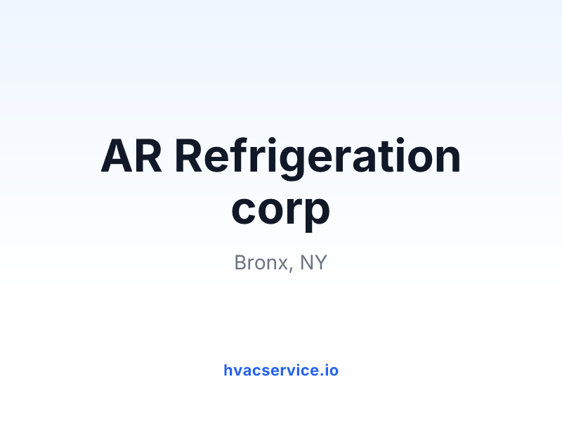 AR Refrigeration corp