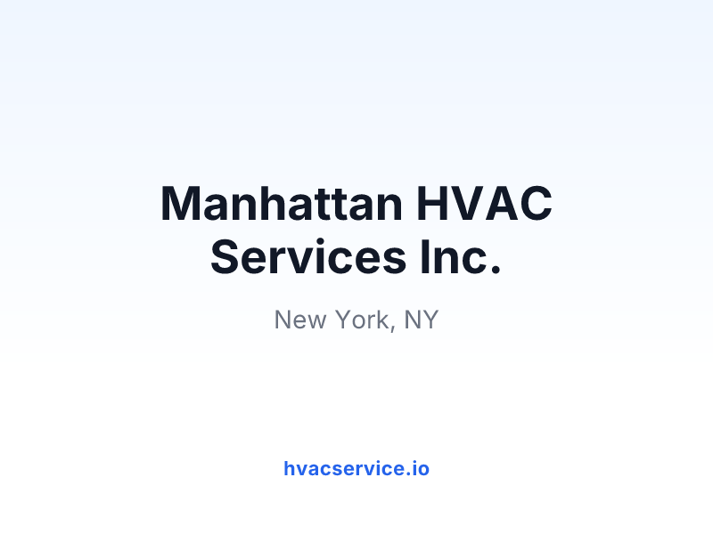Manhattan HVAC Services Inc.