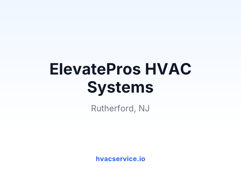 ElevatePros HVAC Systems
