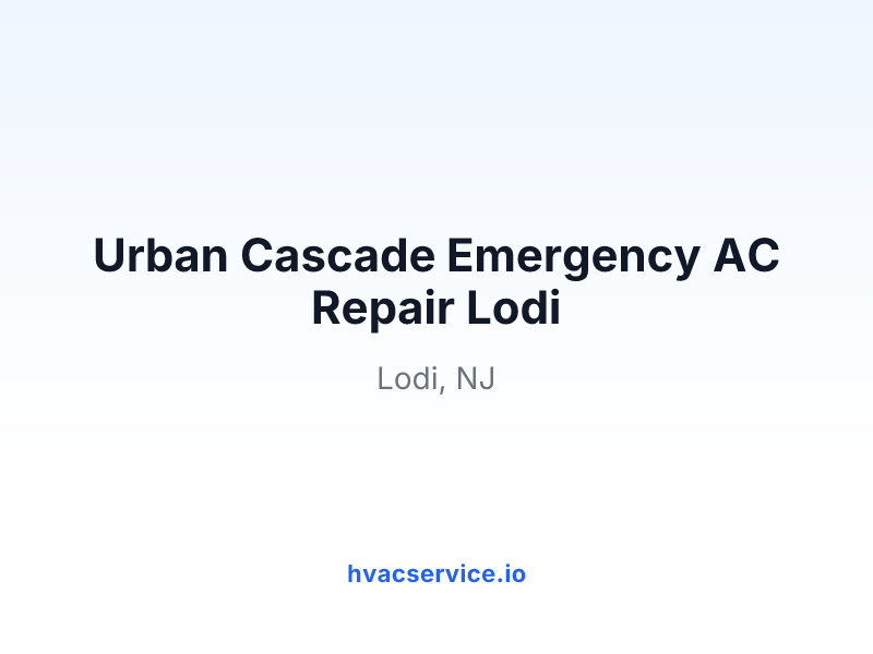 Urban Cascade Emergency AC Repair Lodi
